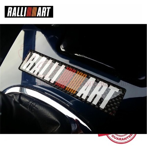 RALLIART Dry Carbon Emblem 2.6cm x 10.7cm for MITSUBISHI UNIVERSAL RA01310DC5 - Picture 2 of 3