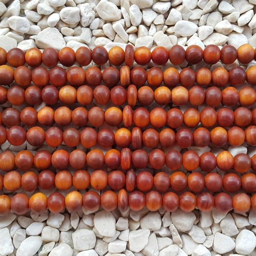 108 Cuentas Rajá Kayu Meditación Oración 8 MM Rey de la Madera Rojo Agathis Mala - Imagen 4 de 7
