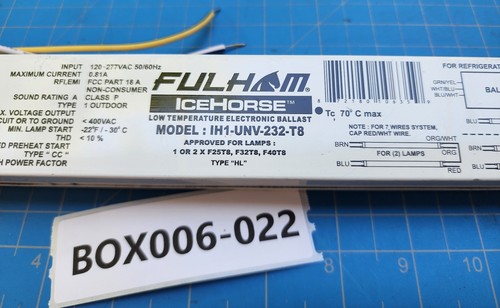Fulham IceHorse IH1-UNV-232-T8 1 Refrigeration Cooler Ballast - Picture 1 of 2
