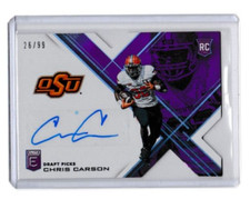 2017 Panini Elite Draft Picks Purple Chris Carson Auto RC 289 26/99