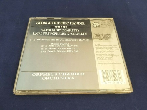 Handel Water & Royal Fireworks Music / Orpheus Chamber Orchestra / CD MHS 1992 - Picture 3 of 4