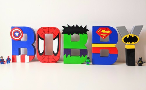 Spiderman letters names. Childrens Marvel Superhero Avengers Spider-Man batman - Picture 10 of 13
