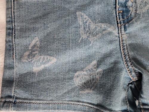 Signature Gold Levi Strauss Girls High-Rise 3” Shorts w Butterflies - Sz: 7 NWT - Picture 3 of 10