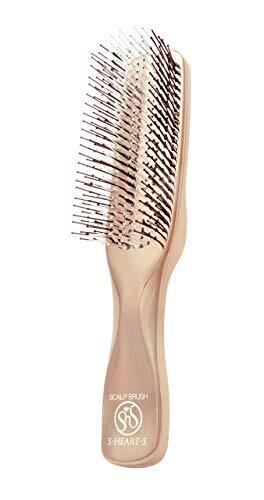 S Heart S S Scalp Brush World Model Long Pink Gold Hairbrush 1 piece - Picture 1 of 7