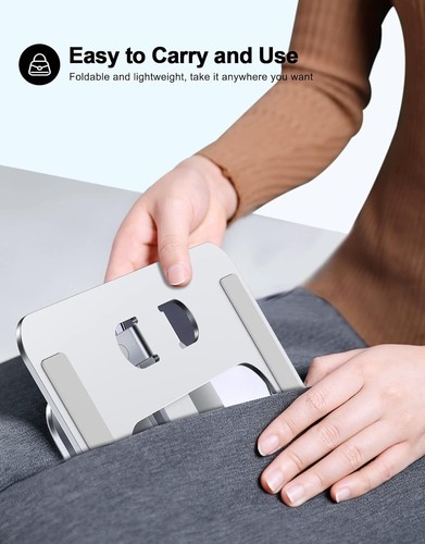 Foldable Laptop Stand, Height Adjustable Ergonomic Computer Stand for Desk - Picture 4 of 6
