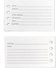 Address Book Refill Pages for Tracking Details, 60 Entry Pages - Size 2 1/2" ...