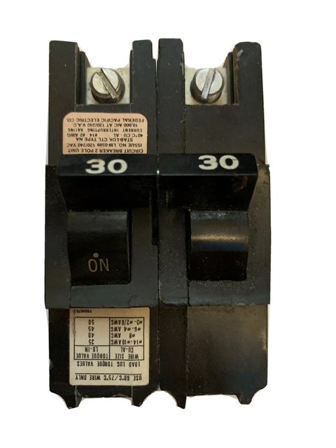 federal pacific 30 amp breaker federal pacific 30 amp breaker