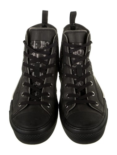 Dior Men's B23 Kim Jones Logo High Top Oblique Sneakers Size 45/12 - Picture 3 of 10