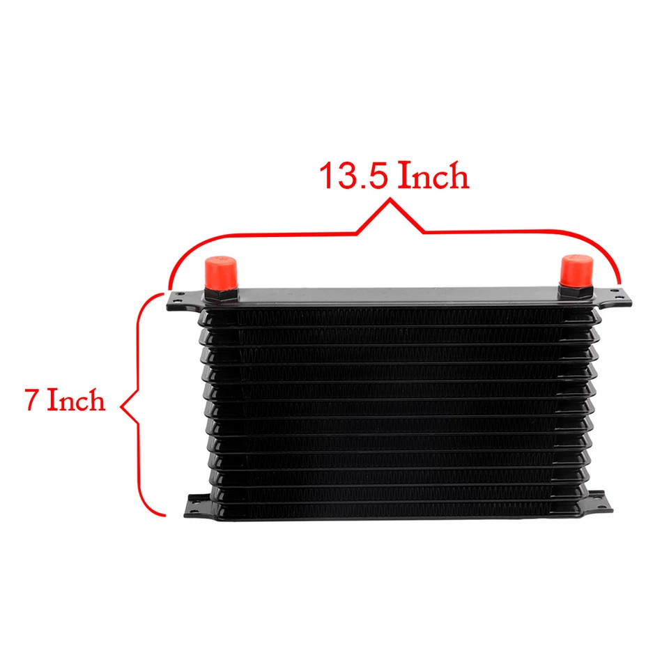Universal Engine Transmission Oil Cooler Radiator Fitting 13 Rows AN10 AN10 Hose - Image 2 of 4