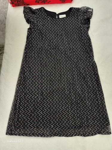 The Children’s Place Black Ribbed Sequin Dress Size 10 - Picture 4 of 5