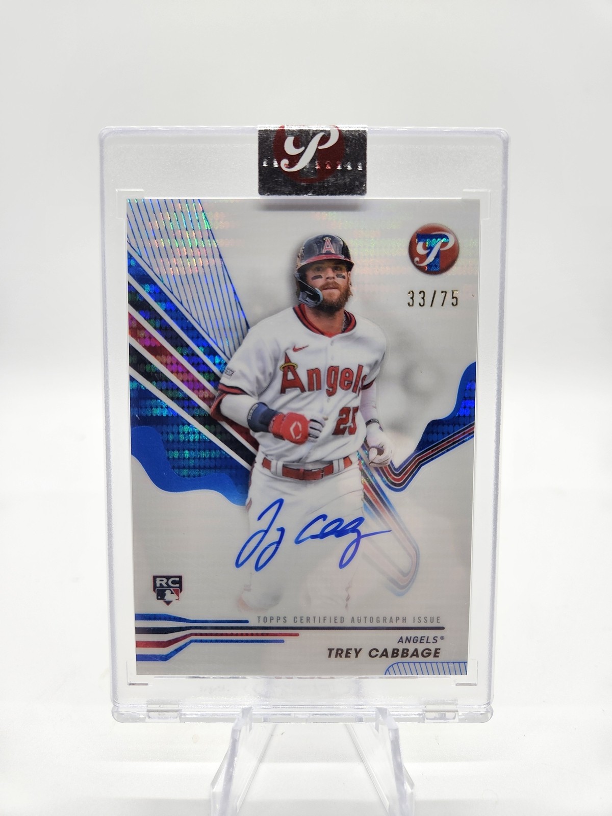 2024 Topps Pristine Trey Cabbage Pristine Autographs Blue Pristine Refractor /75