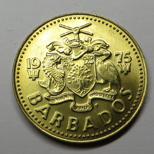 Barbados 5 Centesimi 1975FM (M) Ottone KM#11 BU - Foto 2 di 2