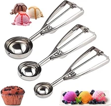 Cookie Scoop Set 3PCS – Stainless Steel Portion Scoopers