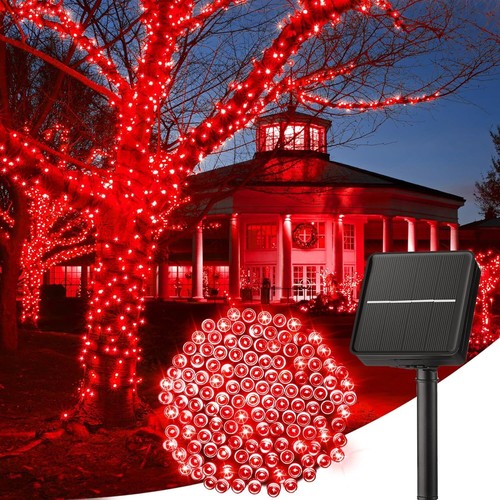 Solar Powered Christmas Lights 100-200 LED Outdoor Light Strings Festive Garden - Bild 3 von 21