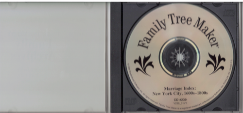 Family Tree Maker's - CD239 - Marriage Index - New York City - Picture 2 of 2