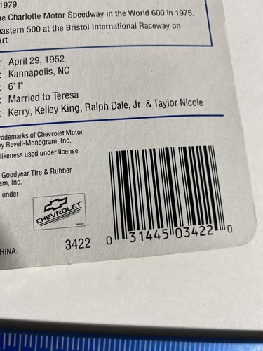 Revell #3 Dale Earnhardt Goodwrench Monte Carlo 1996 1:64 Diecast NASCAR NOS - Bild 8 von 9