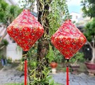 Set 2 pcs Vietnam Silk Lanterns 90cm for Wedding Tents Decor Restaurant decor