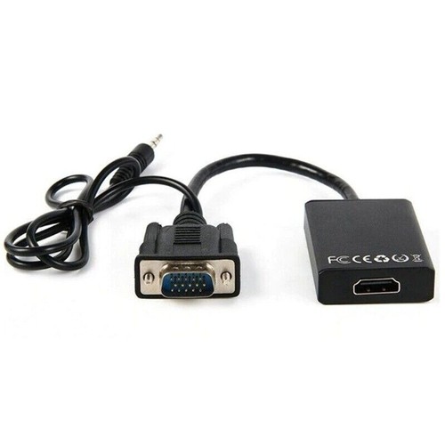 VGA Male to HDMI Female 1080P Output HDTV Audio Video Cable Converter Adapter UK - Picture 5 of 13
