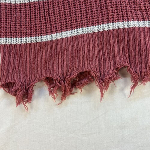 Alison Andrews Women Pink Pullover Sweater Small Fringe Bottom & Sleeves  - Picture 3 of 11