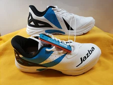 Jazba Mens SkyDrive 290 Cricket Turf Training Shoes Trainer White Blue Size 7.5