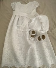 Baptism Dress And Hat Baby 9 Months shoes Not Included 