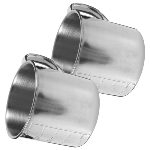 2pcs Stainless Steel With Handle Essential Kitchen Measuring Cup - Picture 12 of 12