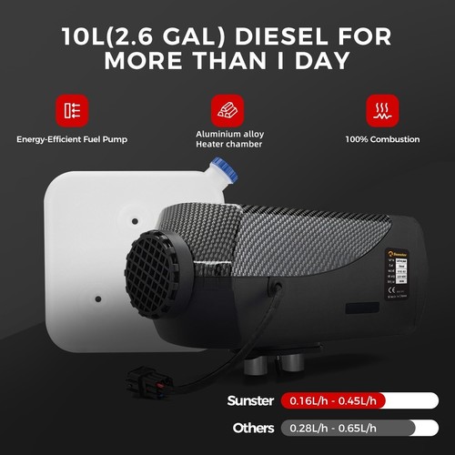 12V 24V 2KW Dieselheizung Standheizung Lufterhitzer LCD Air Heater Bluetooth DE - Bild 7 von 14