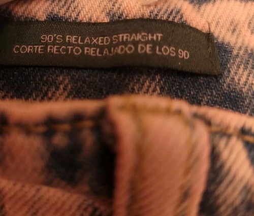 Wild Fable Mom Jeans Womens 4 Pink Acid Wash 90s High Rise Relaxed Straight Leg - Picture 10 of 22