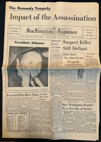 San Francisco Examiner, JFK Impact of the Assassination, 24/11/1963, periódico - Imagen 2 de 2