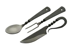 SZCO Supplies 7.25"" Fork Knife and Spoon Medieval Eating Utensil Set,
