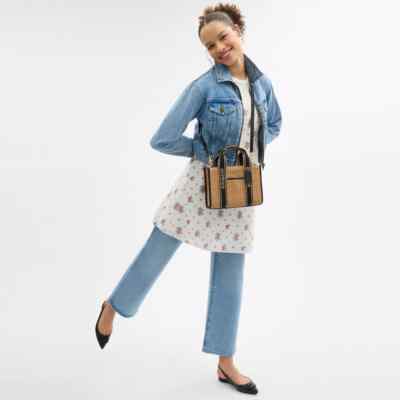 COACH Smith Tote Bag 24 CAL89 IMXUB Toast Black Crossbody