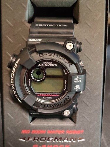 casio g-shock frogman dw-8200z-1t men in black men's watch used F