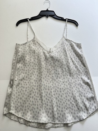 New Aerie XS Lace Trim Cami Tank Top Animal Print Leopard Cheetah Dove Grey NWT - Picture 5 of 12