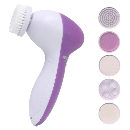 5-in-1 Electric Facial Cleansing Brush Waterproof Face Spin Brush Set with Case - Picture 21 of 41