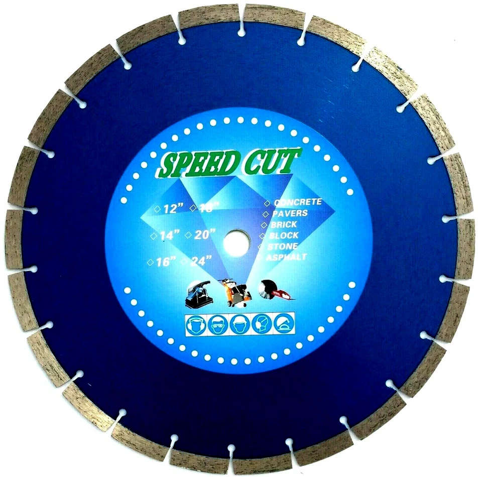 Hoja de diamante 14"x10 piezas 12,9 mm seg hormigón/mampostería/piedra/asfalto + ENVÍO GRATUITO Foto 2 de 2