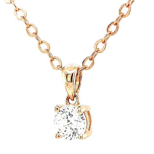 HUSH 9ct Rose Gold Round Brilliant Cut with 1/2 CARAT of Diamond Simulants Pe... - Picture 7 of 12