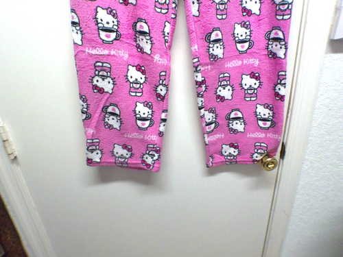 Hello Kitty, Deep Pink, W/Bow , Soft Pajama Pants, XL NWTW Drawstring Close - Picture 3 of 6