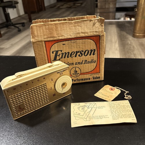 Emerson 838 Hybrid Röhren- & Transistorradio originalverpackt TOP USA HISTORISCH