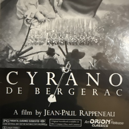 Cyrano De Bergerac 1990 VHS French with English Subtitles - Picture 2 of 5