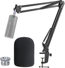 Razer Seiren X Boom Arm with Pop Filter - Mic Stand with Foam Cover Windscreen f