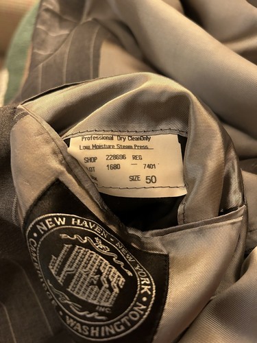 Rare J.Press Pressidential Gray Chalk Stripe 3 Button Sack Suit 50R USA - Picture 15 of 18