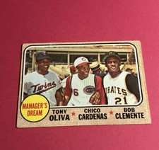 Bob Clemente & Tony Oliva 1968 Topps Baseball #480 Pirates & Twins