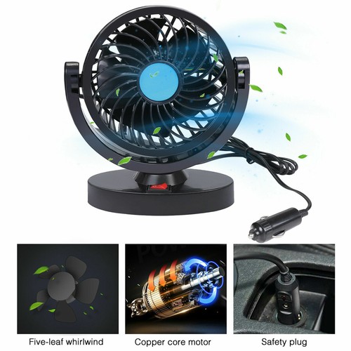 Car Cooling Fan Auto Cooling Cooler 360° Rotatable 2 Modes for Car Truck Van SUV - Picture 9 of 11