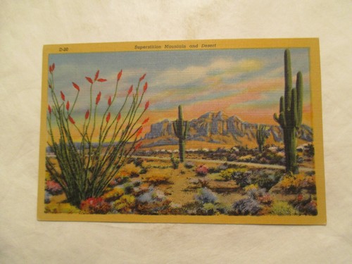 Postcard Superstition Mountain and desert - Picture 1 of 2