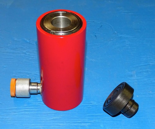 Hydraulic 10-Ton Single Acting Cylinder Ram, 2-1/4” stroke, spring ...