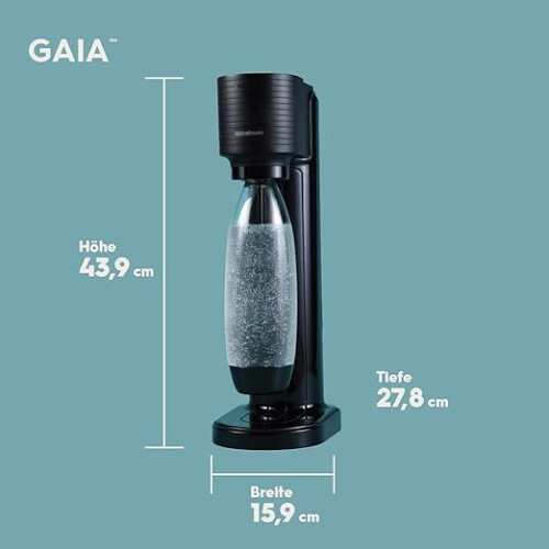 SodaStream Gaia mit CO2-Zylinder und 1x 1L spülmaschinenfeste Kunststoff-Flasche - Bild 7 von 7