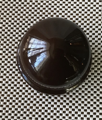 RARE VINTAGE LARGE BROWN PORCELAIN INSULATOR ~ AL CO INC PAT PEN ~ 5.25" ~ GREAT - Picture 5 of 10