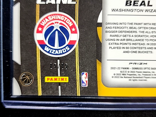 2021 Panini Donruss Optic Express Lane blau Prizm #20 Bradley Beal 85/85 Einsatz - Bild 11 von 11