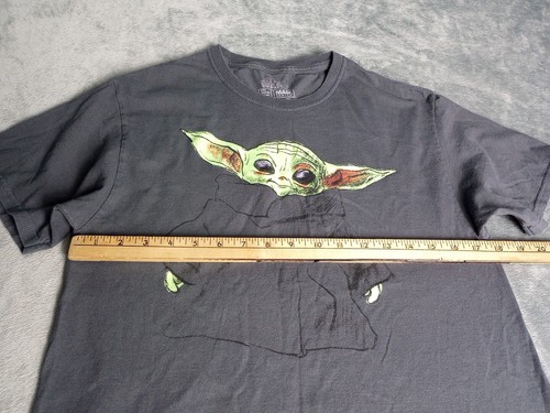 Star Wars The Mandelorian Baby Yoda Grogu T-Shirt, grau, Erwachsene Größe Medium  - Bild 5 von 9