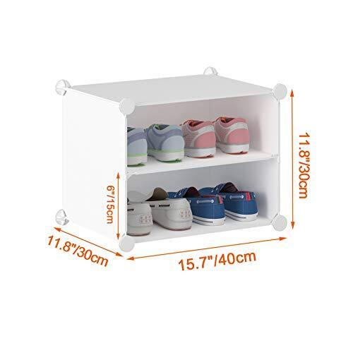 Shoe Rack, 8 Tier Shoe Storage Cabinet 32 Pair Plastic Shoe Shelves Organizer - Picture 5 of 9